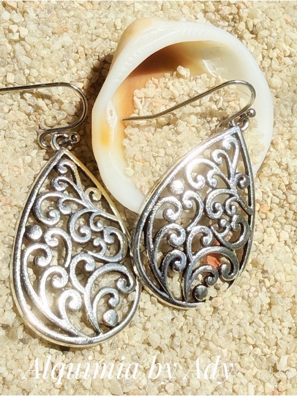 Silver Filigree BOHO Earrings - Silver